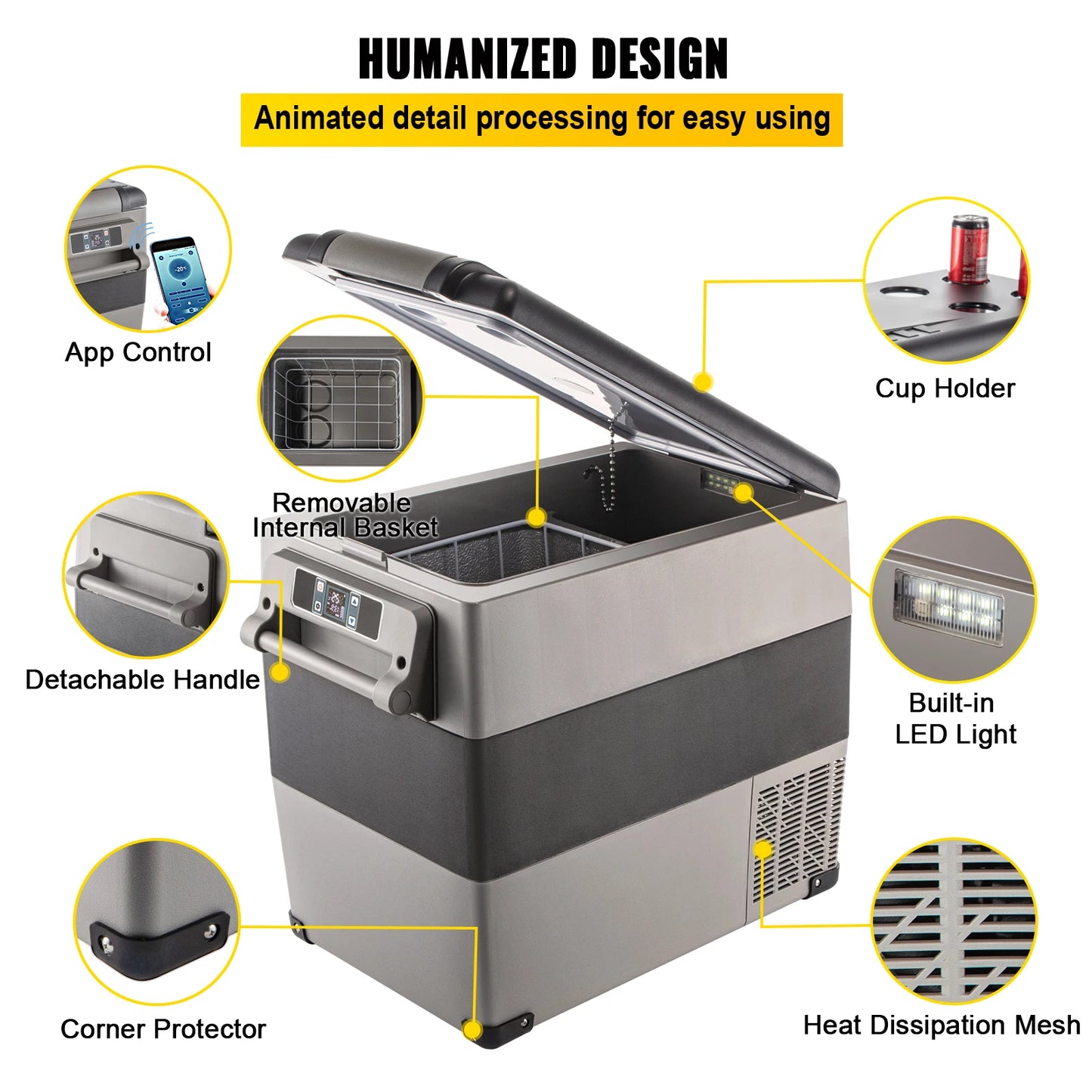 Portable Car Refrigerator Mini Fridge Freezer Compressor Cooler