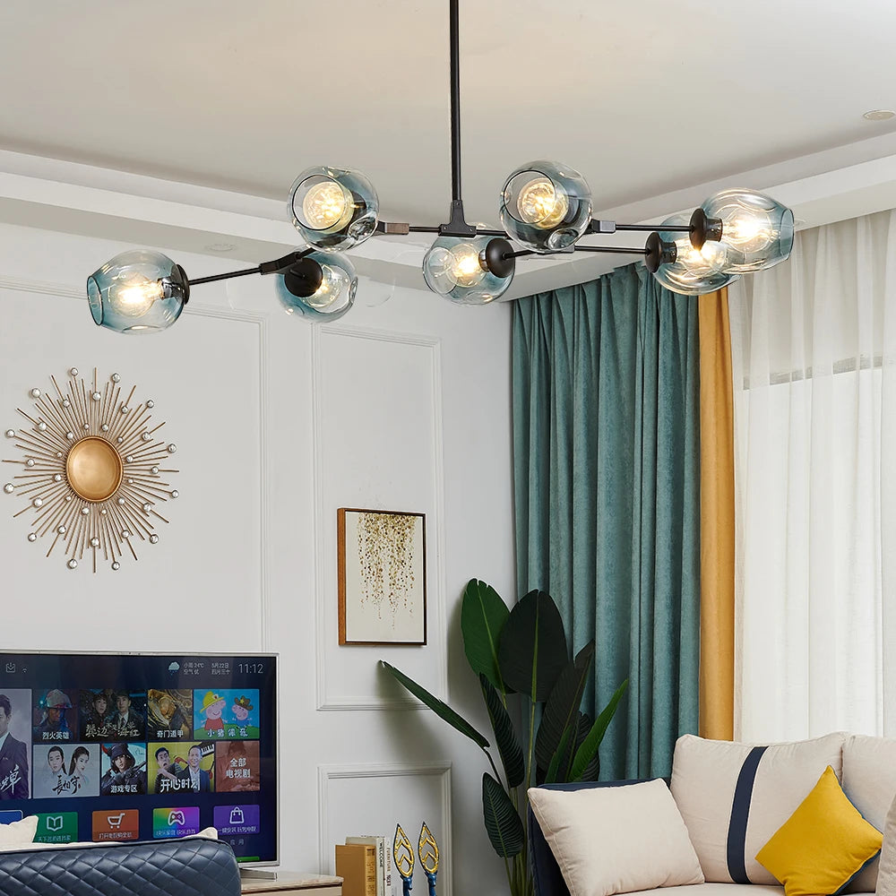 CNDL Modern Indoor Glass LED Chandelier Lighting
