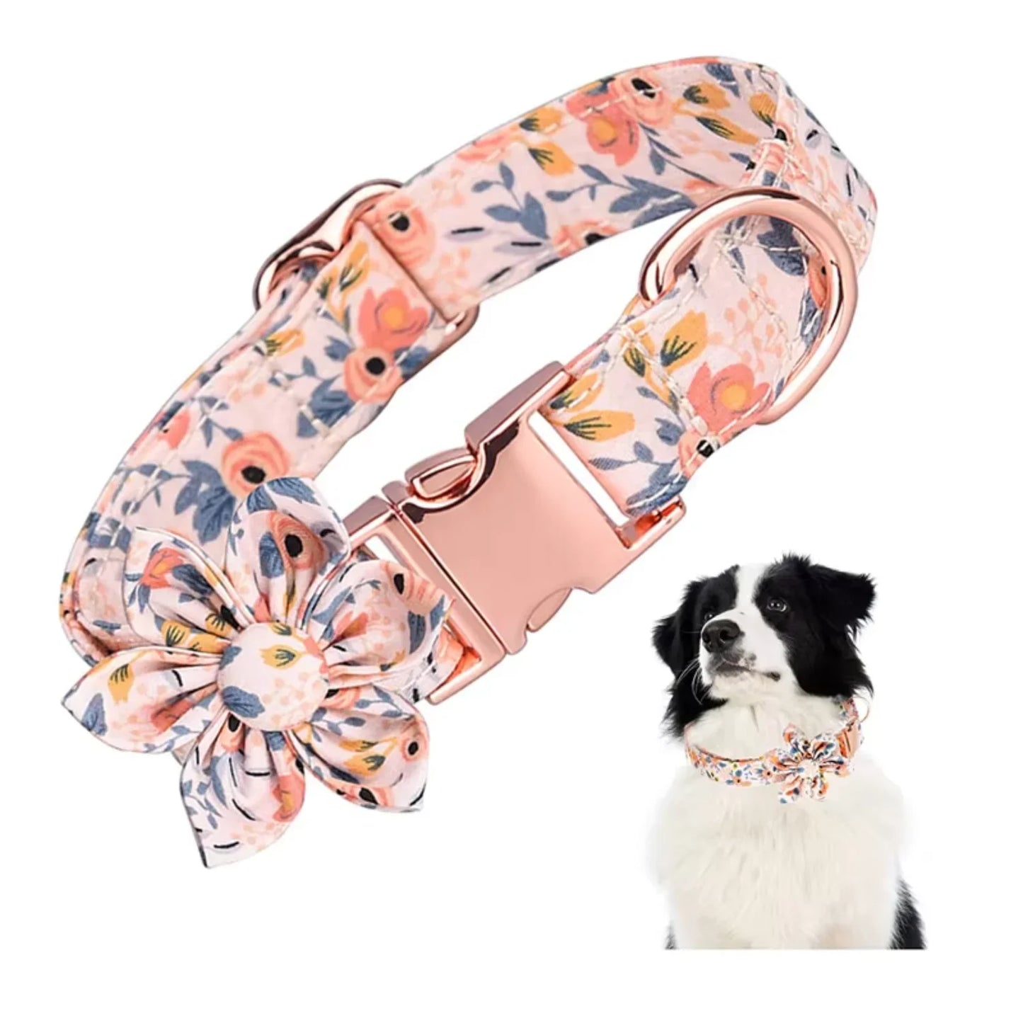 MFGBrand Flower Adjustable Pet Collar For Dogs And Cats