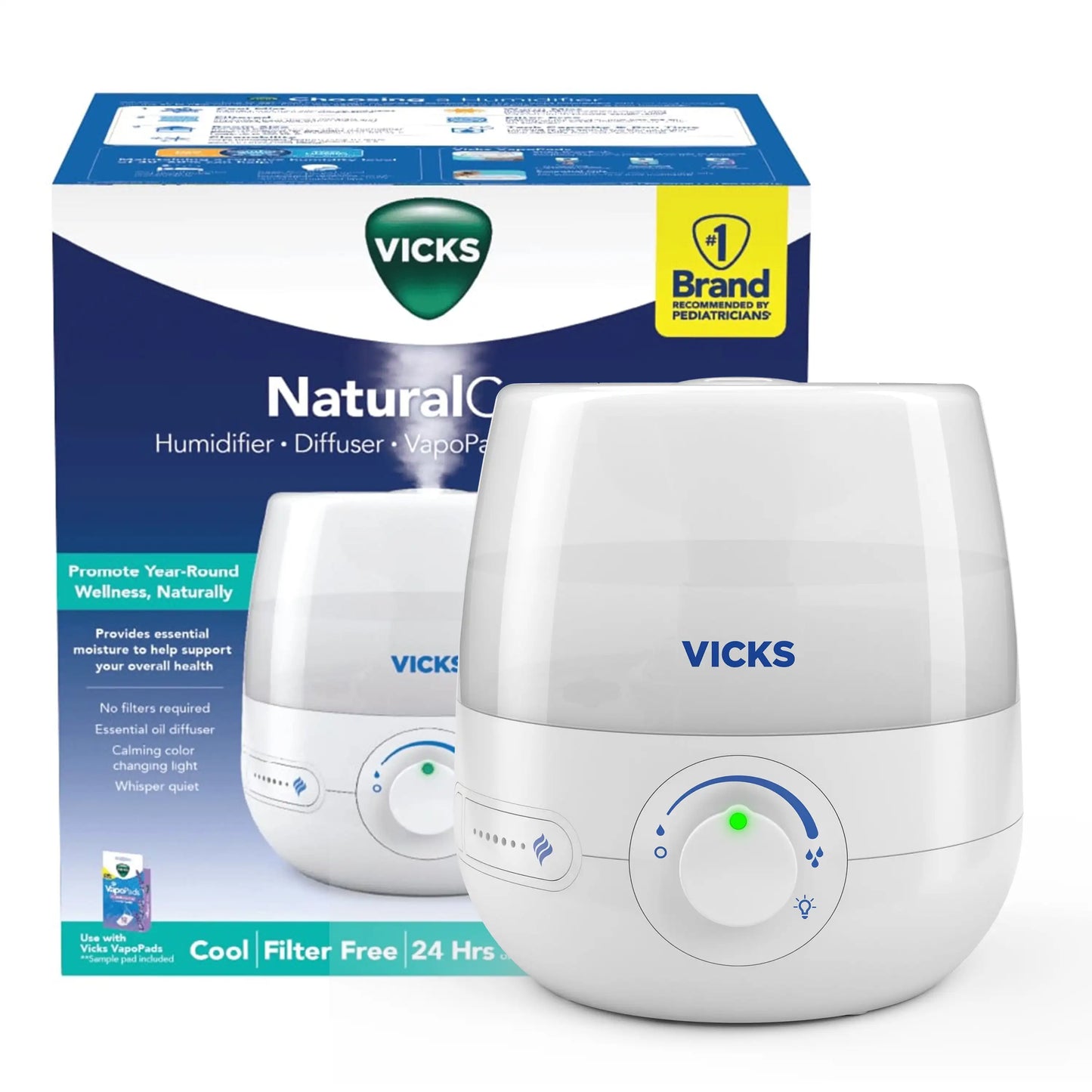 Vicks 1 Gallon Filter Free Cool Mist Humidifier for Home Use