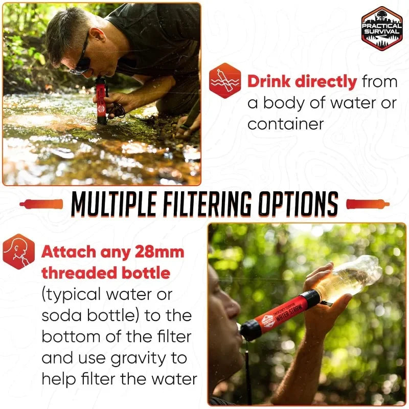 5 High Capacity Emergency Water Straws for Outdoor Survival