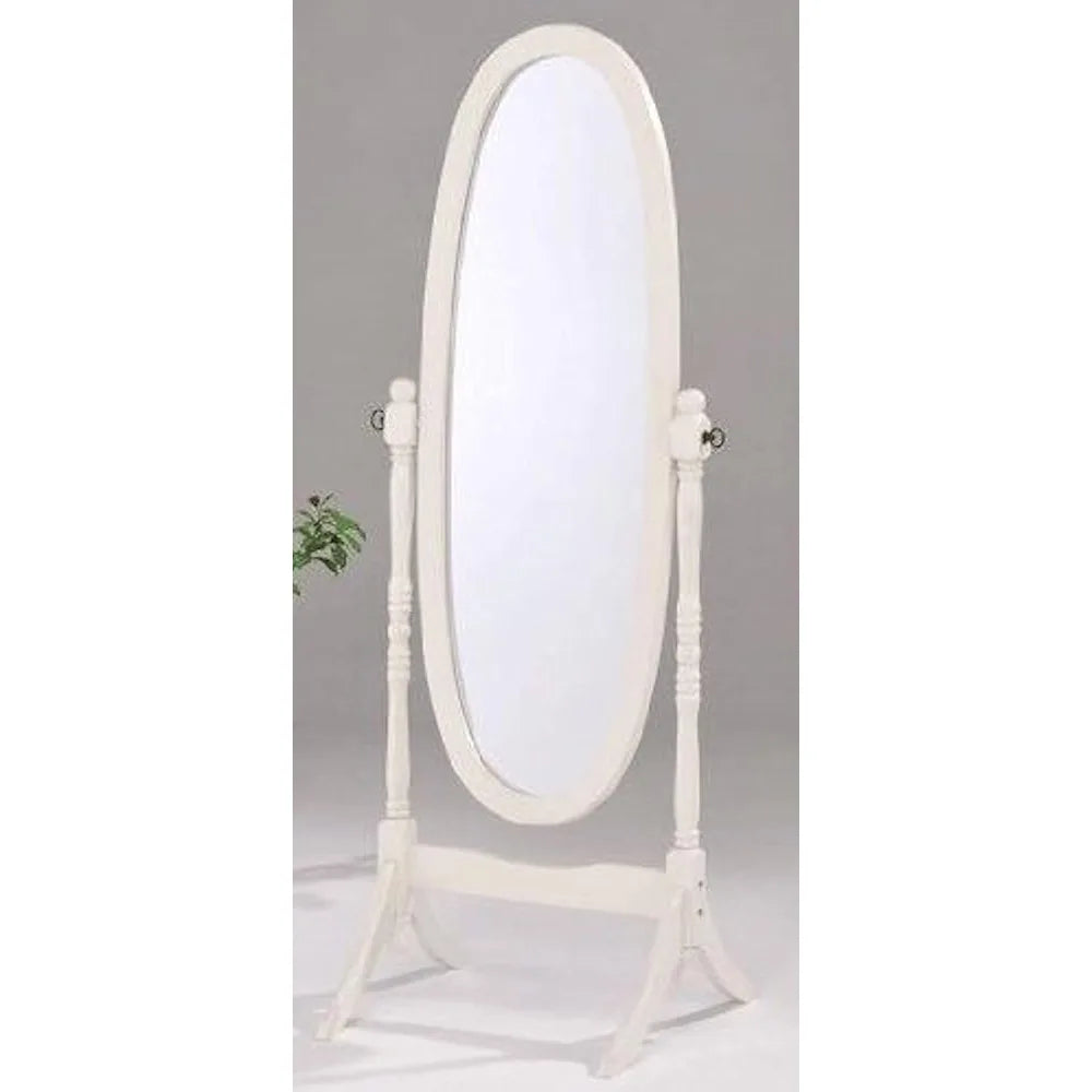 Legacy Decor Swivel Full Length Floor Mirror White