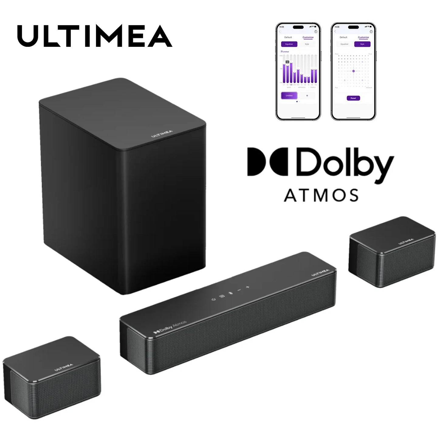 Ultimea 5.1 Dolby Atmos Soundbar With Wireless Subwoofer