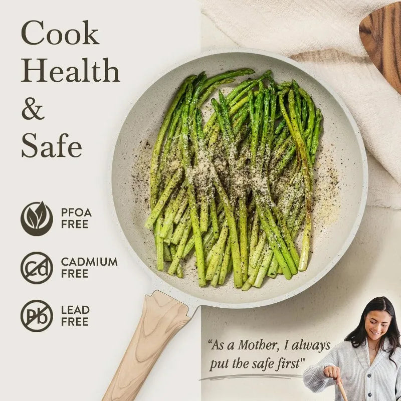 Hign-Concerned 14 Piece Nonstick Cookware Set with Utensils