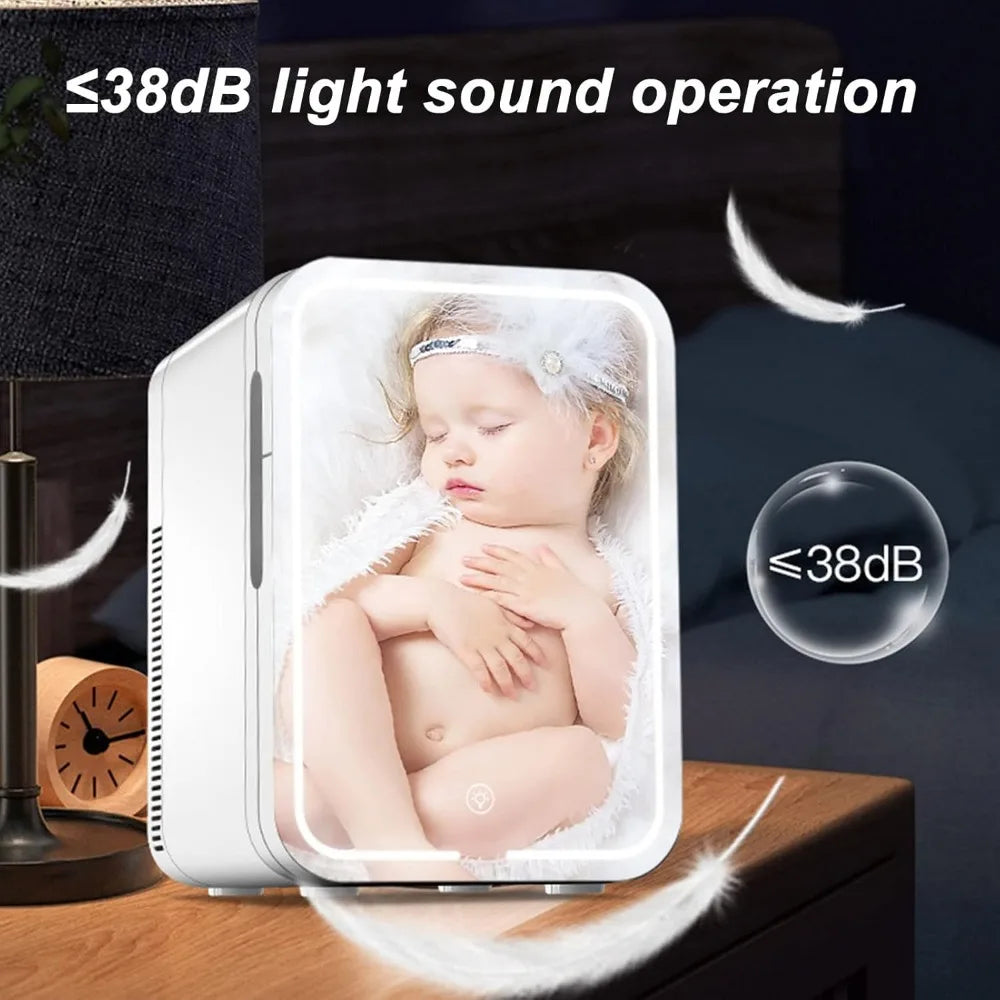 Iosn Mini Beauty Fridge Compact 10L Portable Refrigerator