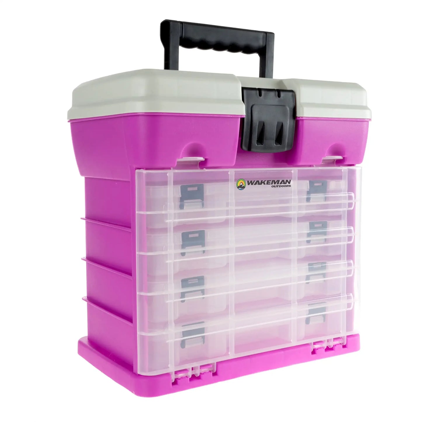Case 5 Level Fishing Tackle Storage Box With 4 Trays