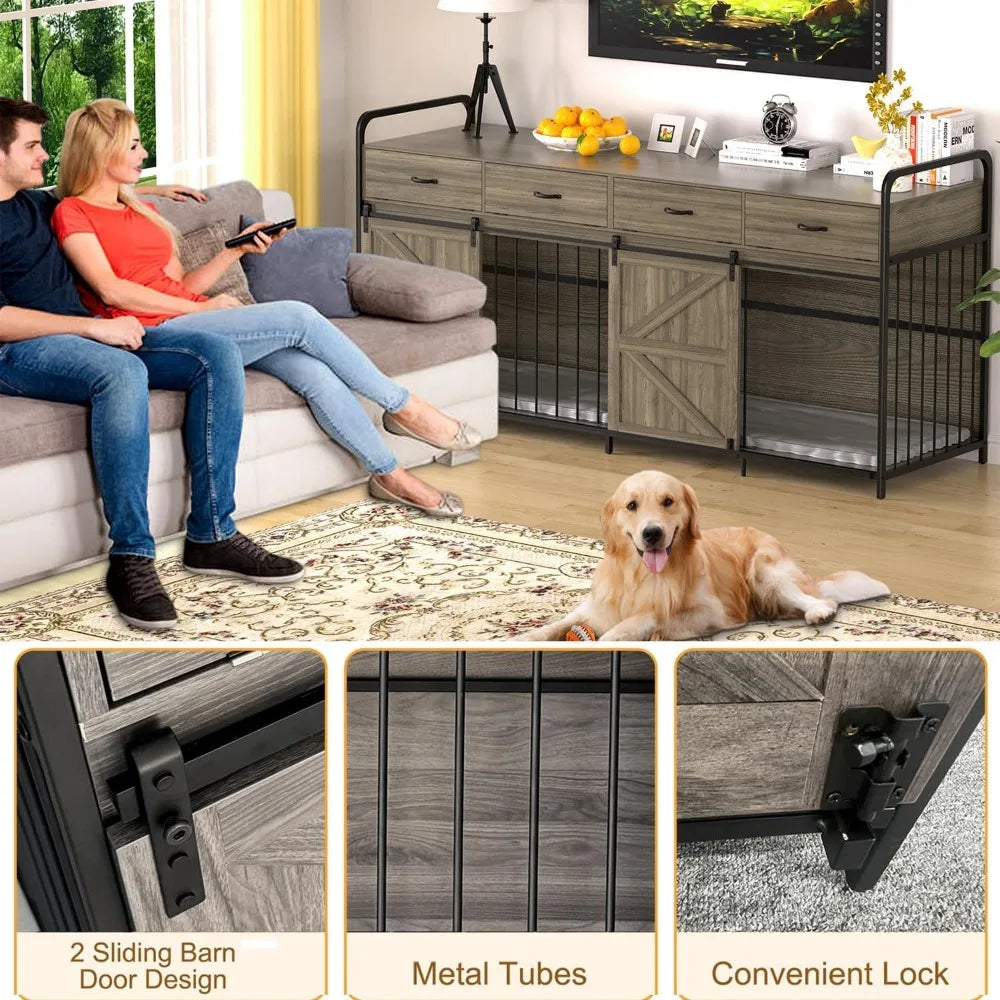 Extra Large Wooden Dog Crate – Ultimate Storage Solution