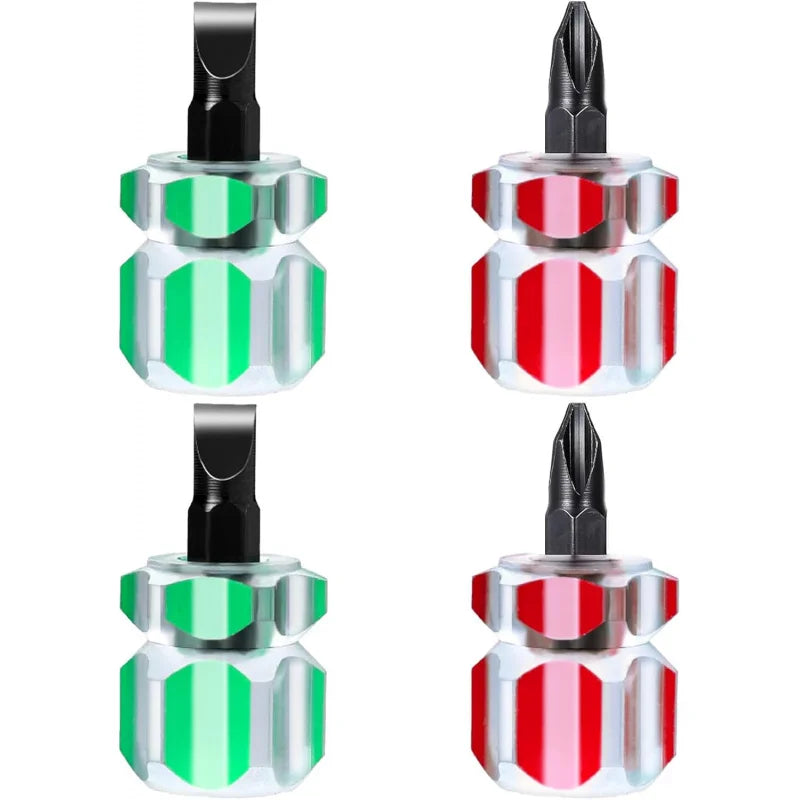 4Pcs Stubby Sewing Screwdriver Set Flat Phillips Mini Tools
