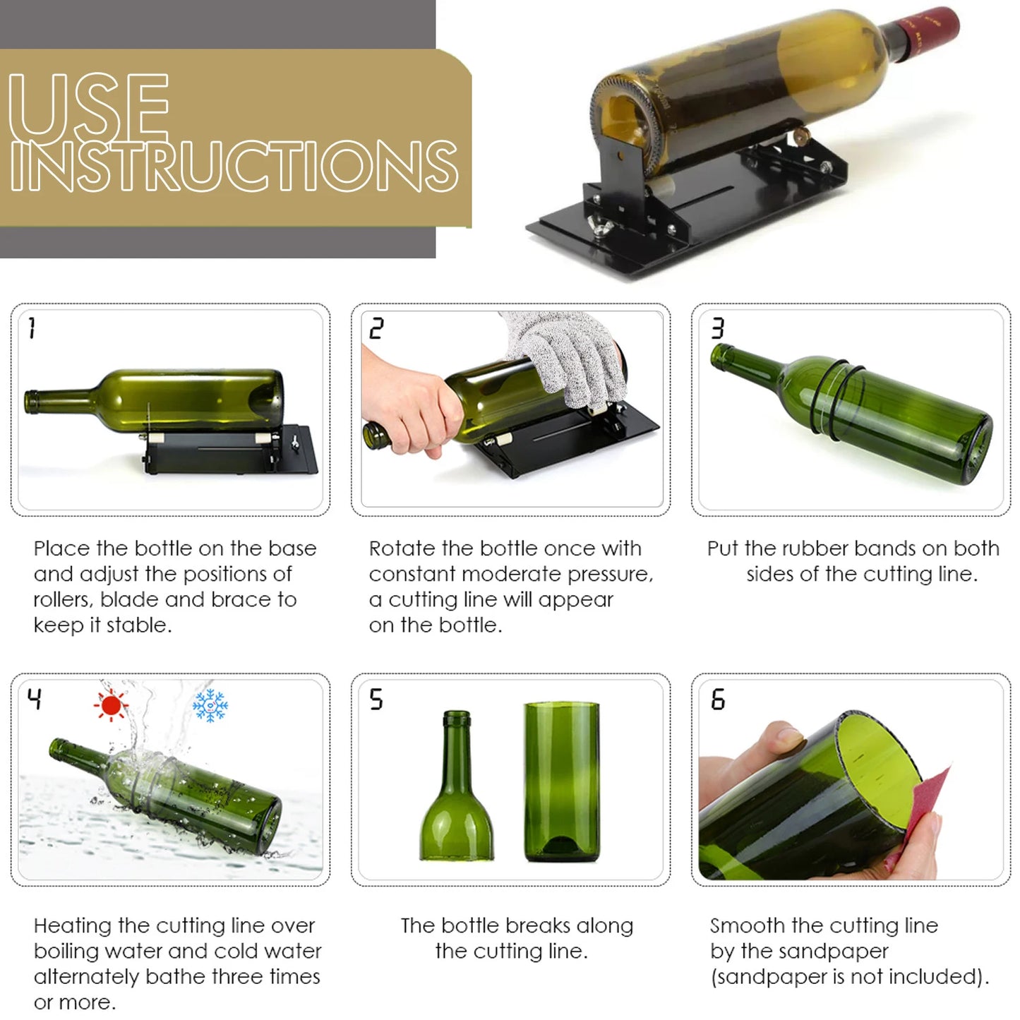 Glass Bottle Cutter Tool for DIY Crafts