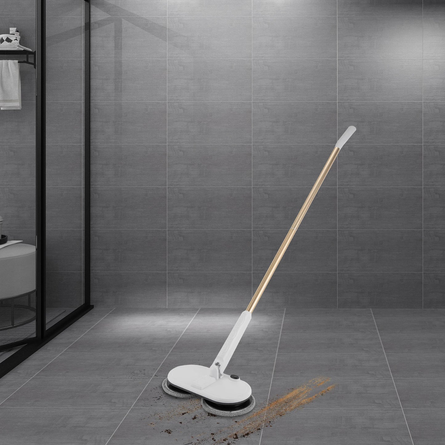 Bymaocar Cordless Spin Mop with Rechargeable Lithium Battery