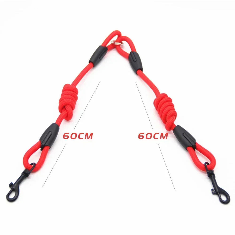 Guangdong Double Nylon Dog Leash With Twin Coupler