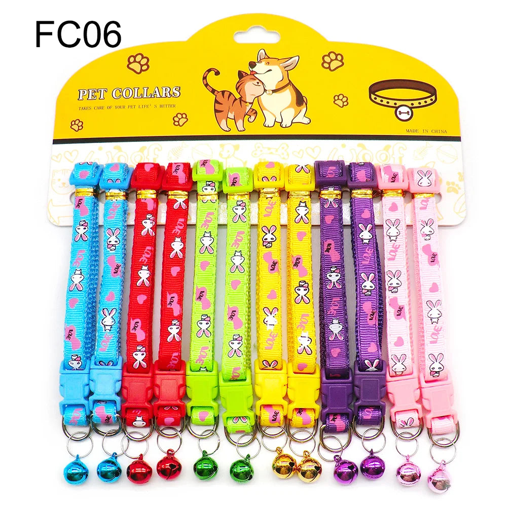 NaHang Nylon Dog Collars With Bell For Cats And Puppies