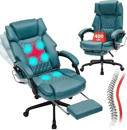 MKDK Massage Office Chair with Foot Rest and Vibration