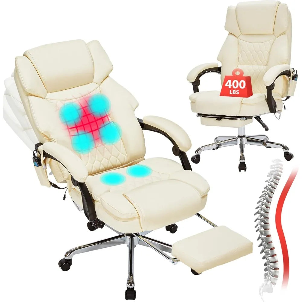 MKDK Massage Office Chair with Foot Rest and Vibration