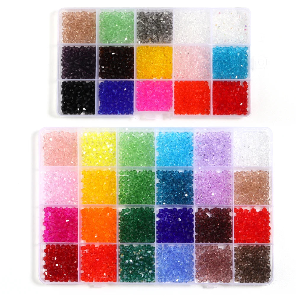 Choice Crystal Beads Bicone Faceted Glass Beads Jewelry