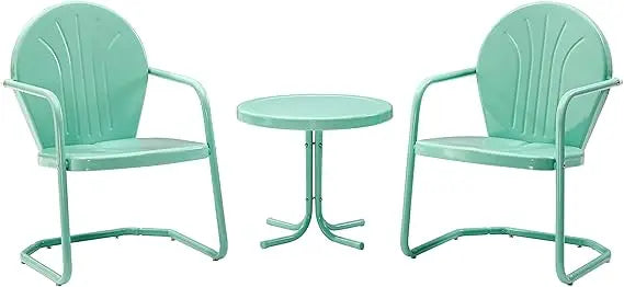 Griffith Retro Metal Bistro Outdoor Chair And Table Set