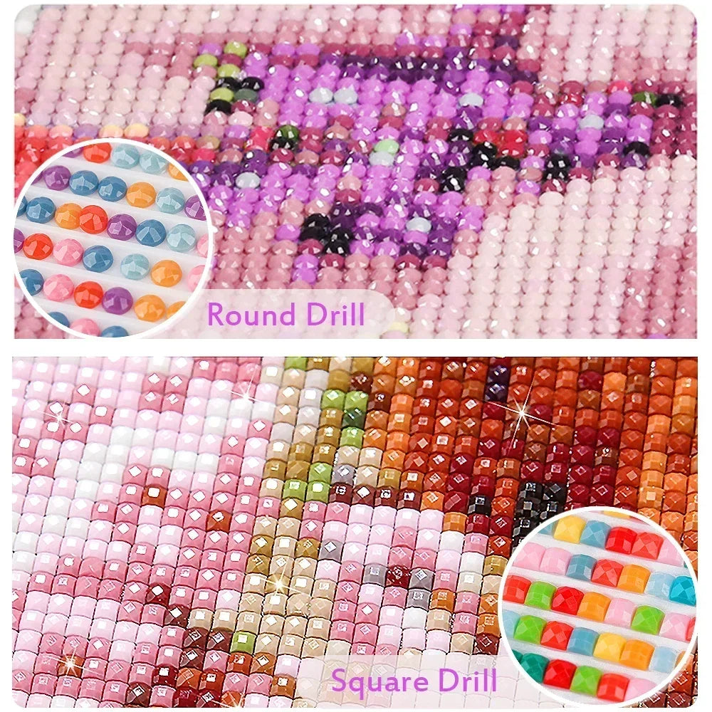 Xiaoyu Diamond Painting Cherry Blossom Mountain Mosaic Kit
