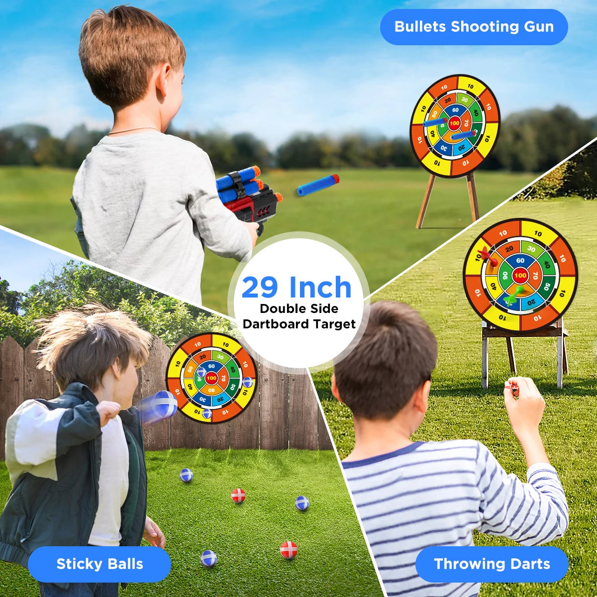 VATOS 2X Bow Arrow And Guns Toy Set Archery Gameplay