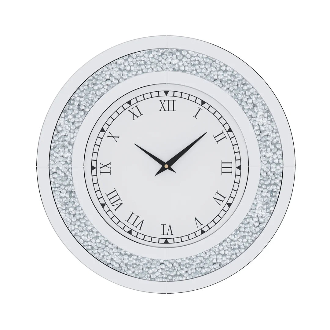 LUVODI Modern 3D Diamond Crystal Wall Clock For Living Room