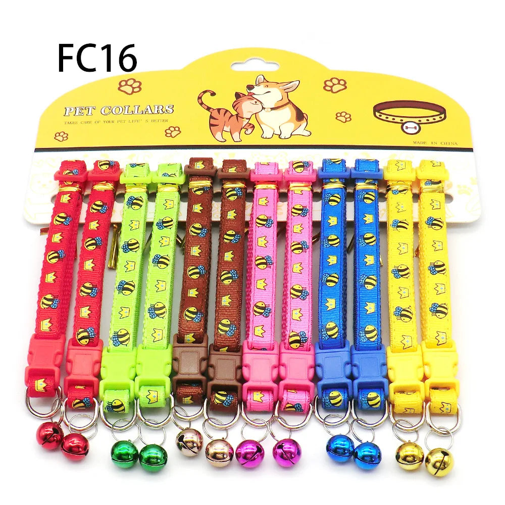 NaHang Nylon Dog Collars With Bell For Cats And Puppies