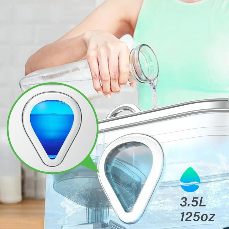 Automatic 3.5L Stainless Steel Cat Water Dispenser with LED Light