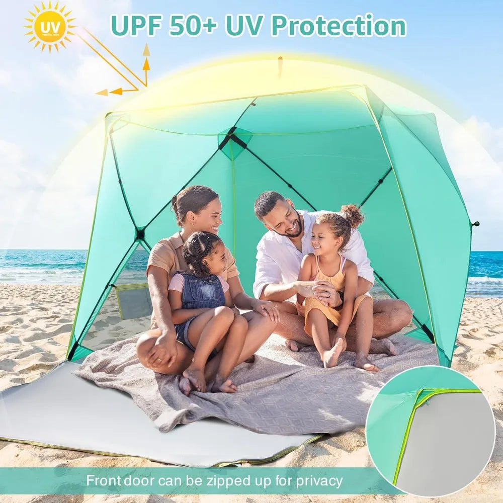 XMSJ Pop Up Beach Tent Portable UPF50 Sun Shelter Camping