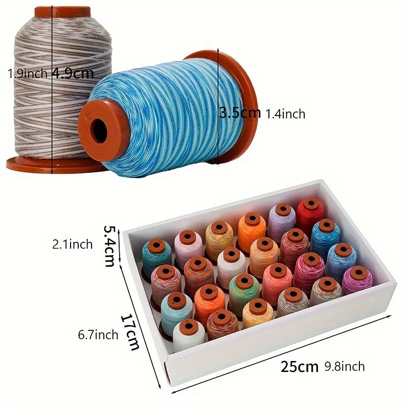 Rainbow Variegated Polyester Sewing Thread 5000Y Multi-Purpose