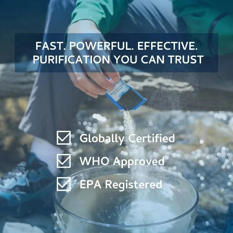 Upgraded Portable Water Purifier Packets for Camping Emergencies