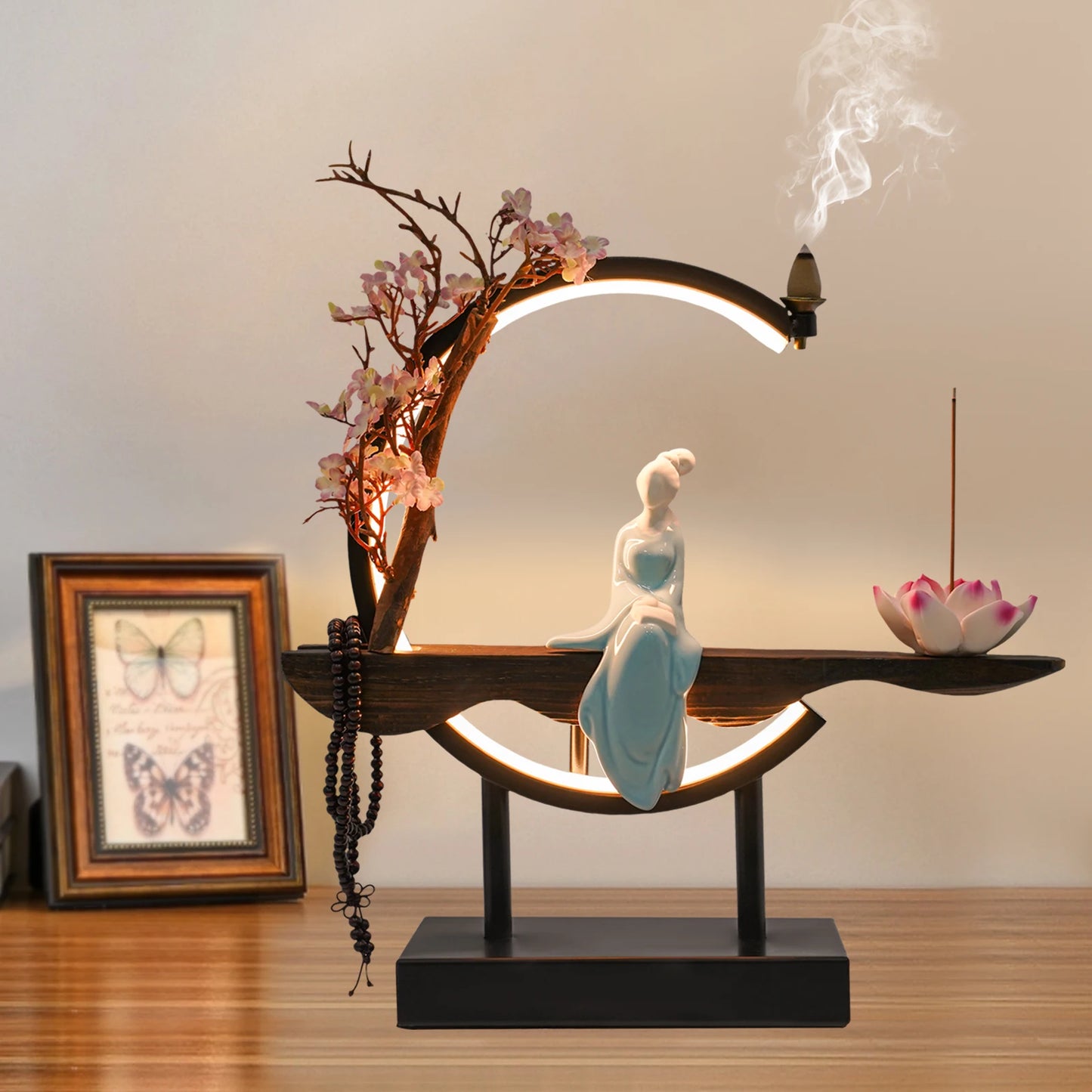 Bymaocar Zen Backflow Incense Burner Set For Living Rooms