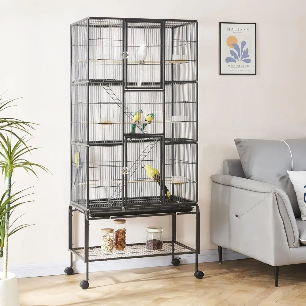 Large Bird Cage – Easy Clean Metal Design