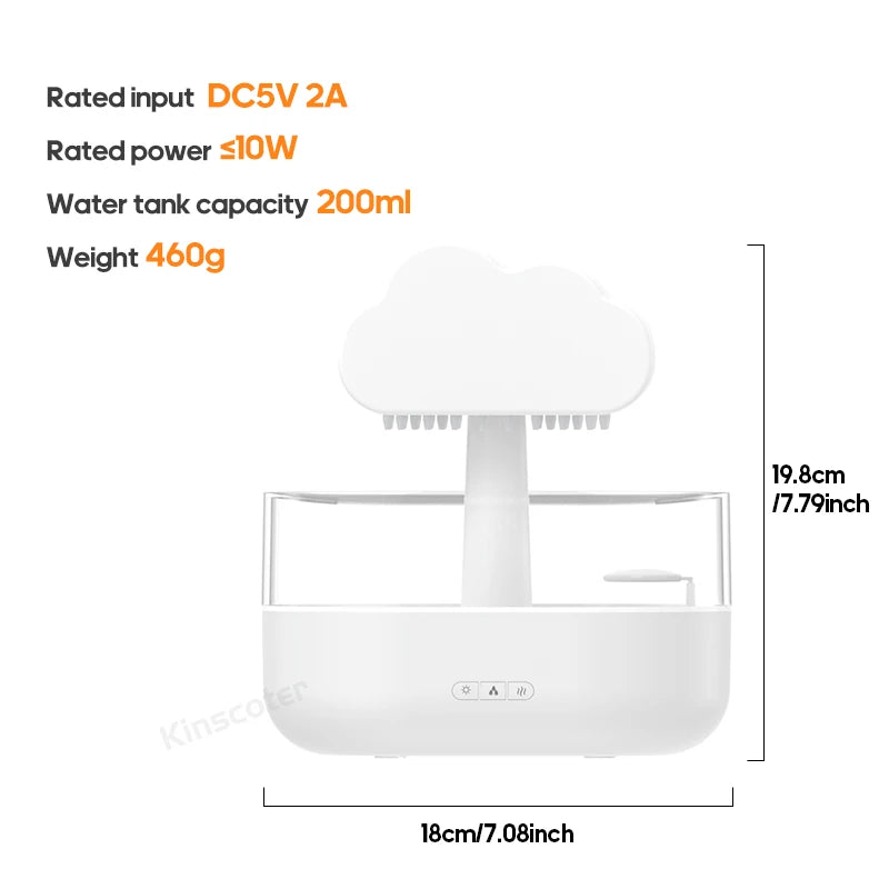 Cloud Air Humidifier Electric Aroma Diffuser with Night Light