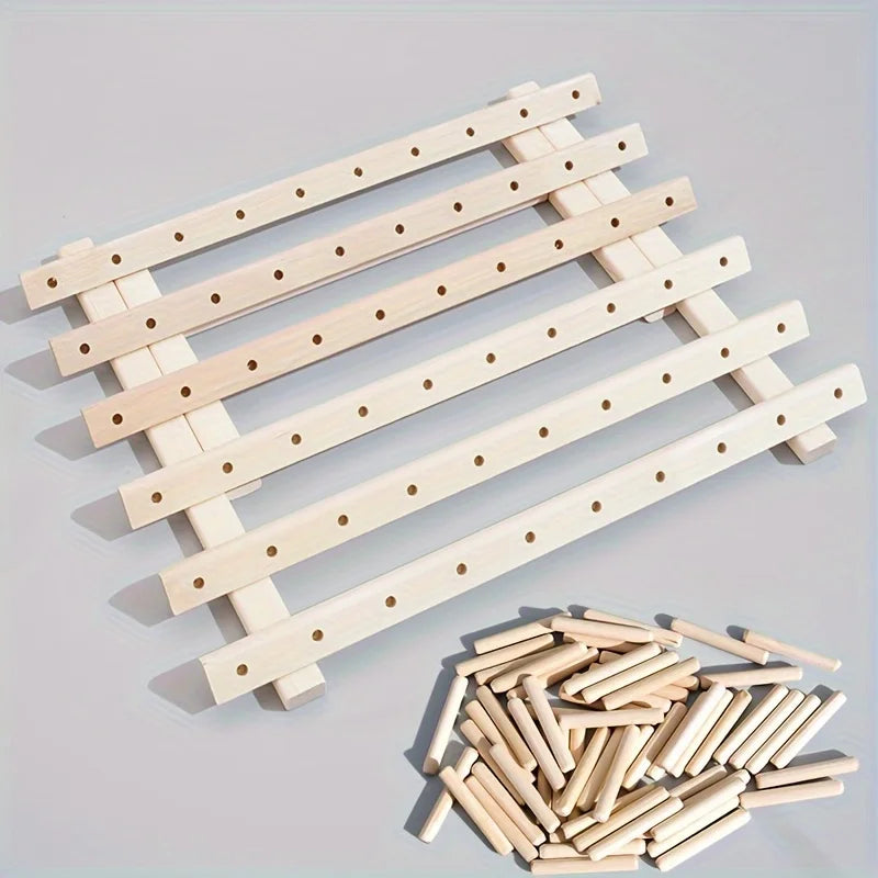 2PCS Wooden Thread Rack for 60 Spools Sewing and Embroidery
