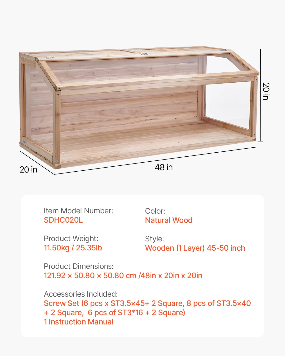 SucceBuy Wooden Hamster Cage 270 Degree Viewing Habitat