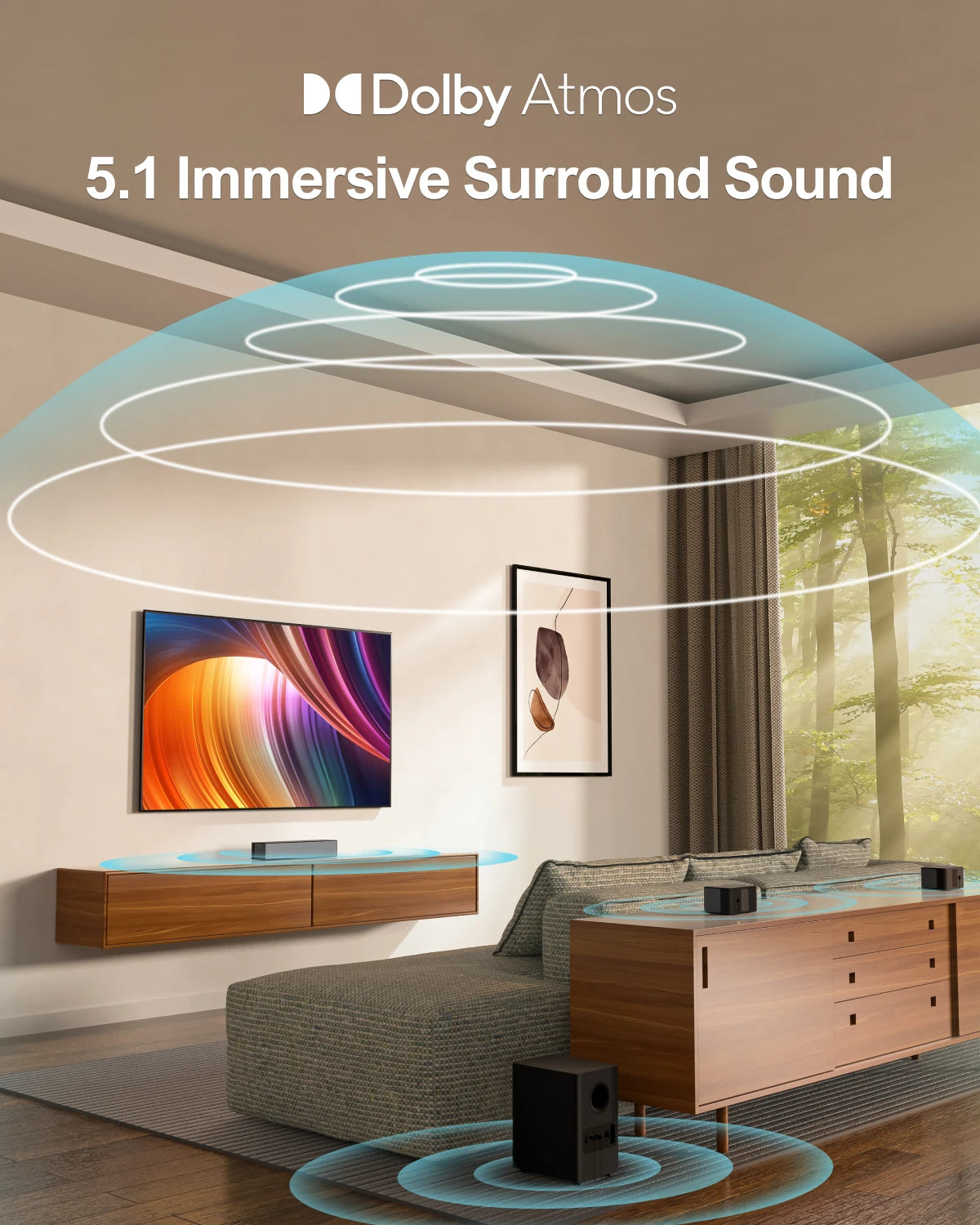 Ultimea 5.1 Dolby Atmos Soundbar With Wireless Subwoofer