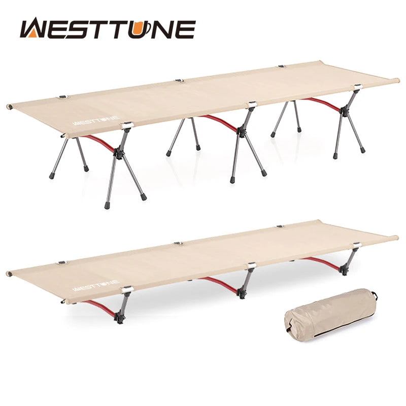 WEST TUNE Camping Cot With Leg Extenders Folding Bed