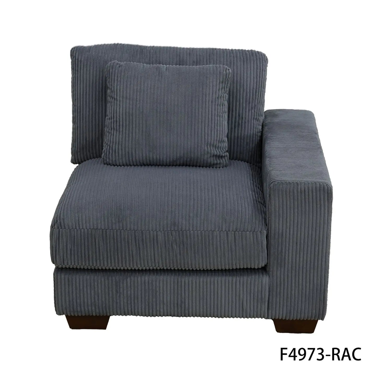 Dark Grey Corduroy Sofa – Durable High-Density Sponge