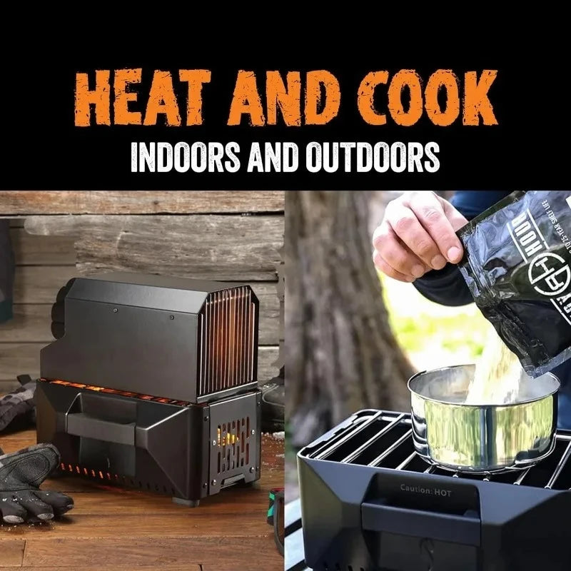Compact Self-Powered Camping Heater and Stove for Emergencies