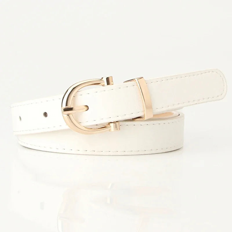 Classic PU Leather Women Belt Buckle Waist Dress Accessory