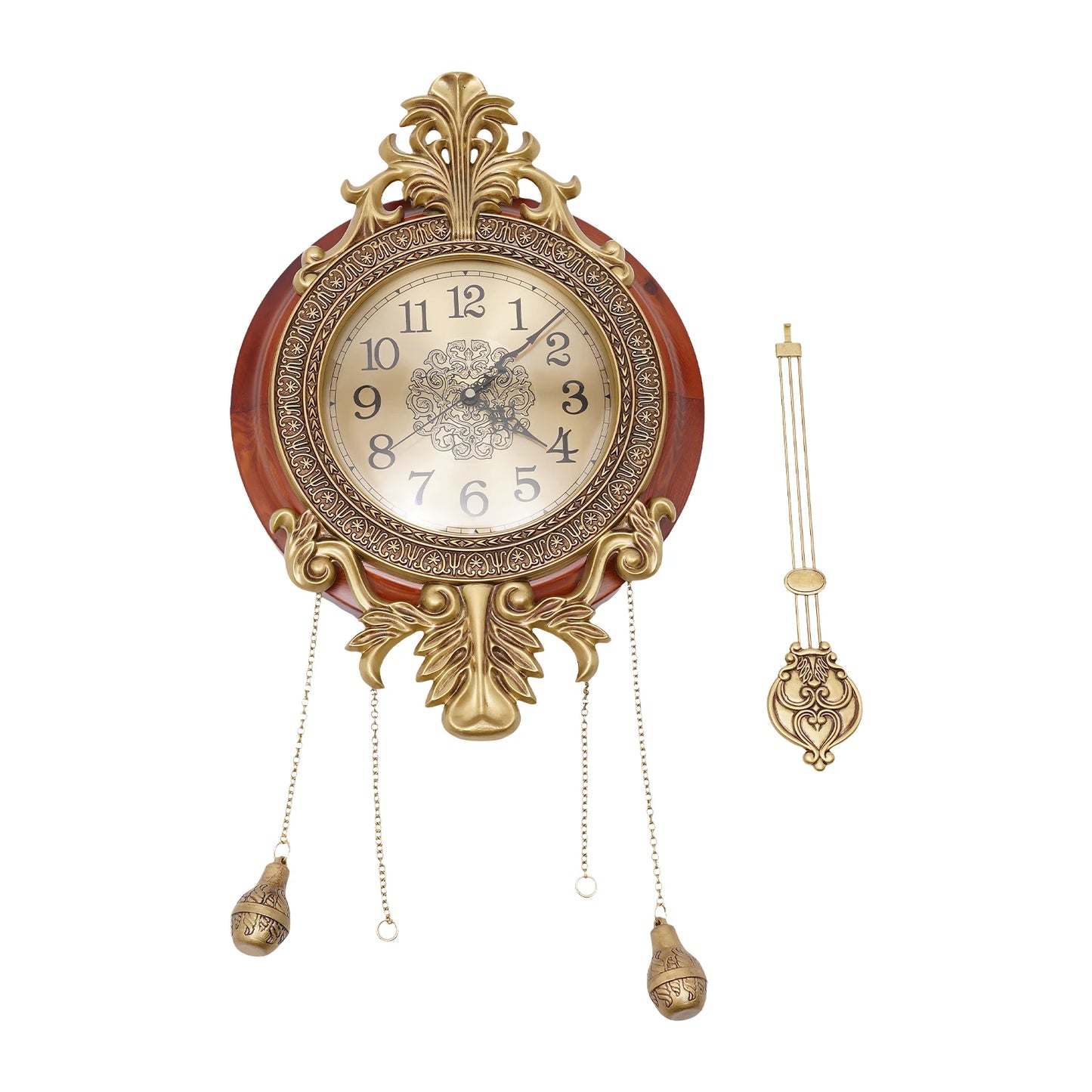 Hign Concerned Retro Silent Wall Clock Pendulum Battery