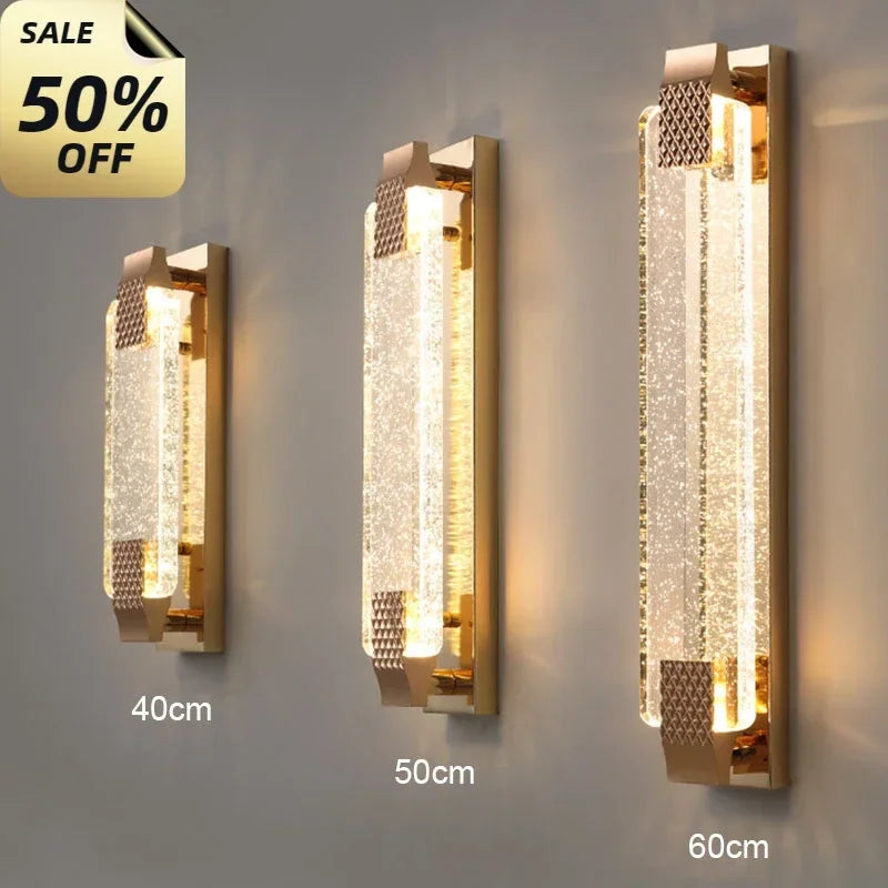 Enerlord Modern Luxury Rectangular Bubble Wall Lamp