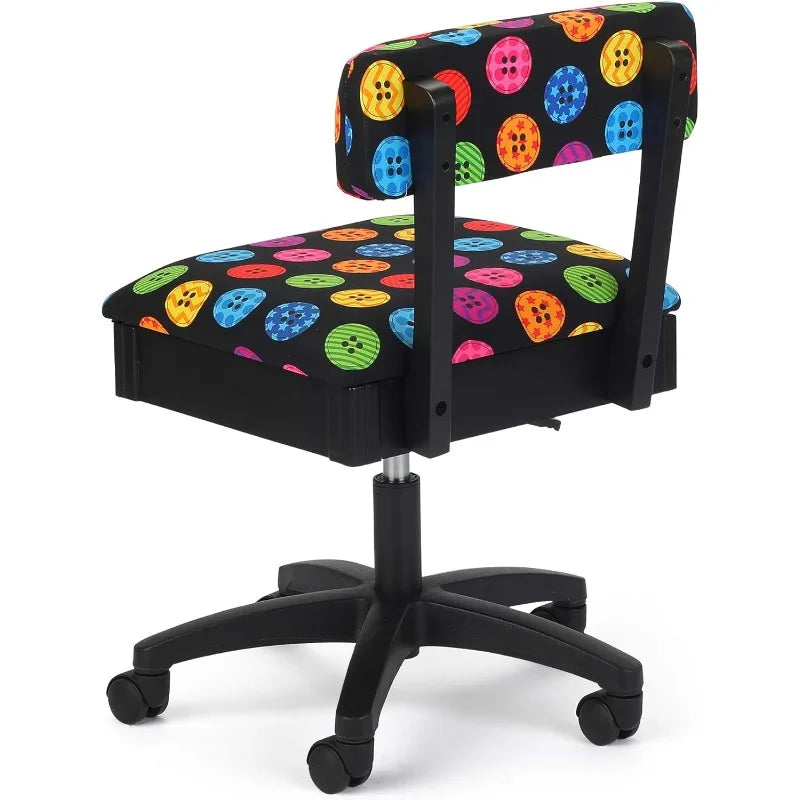 Adjustable Height Hydraulic Sewing and Craft Chair with Storage