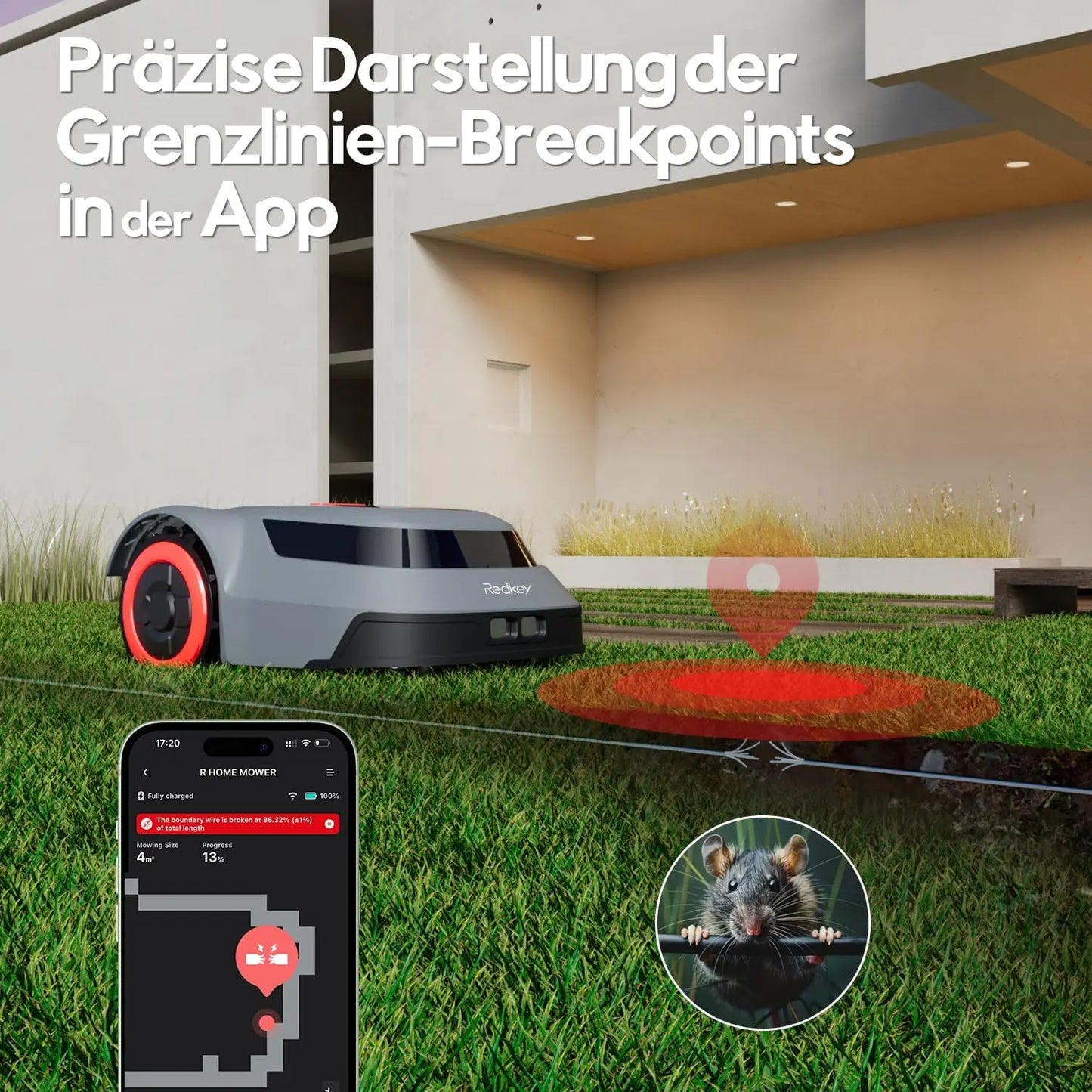 Redkey C TOF MGC500 Robot Lawn Mower Smart App Control