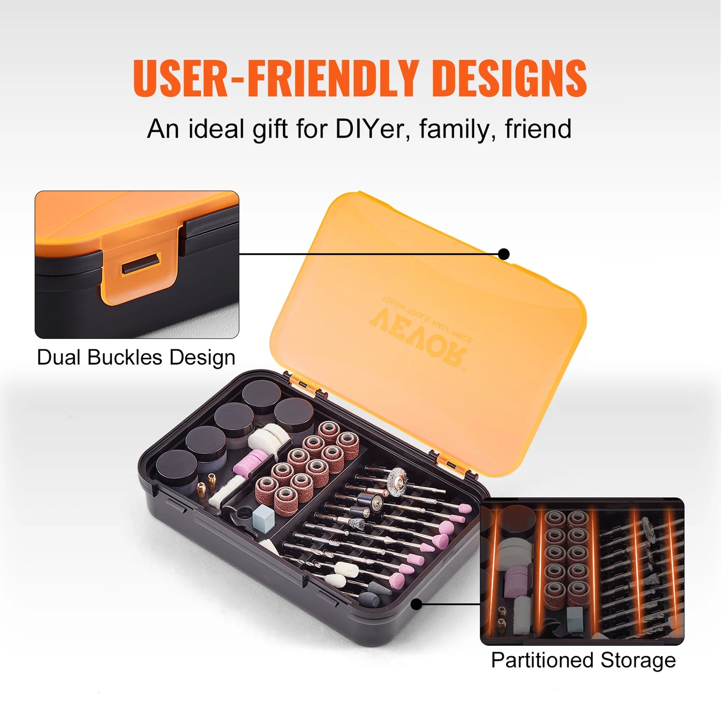 VEVOR Rotary Tool Accessories Kit 357 Piece Set for Carving