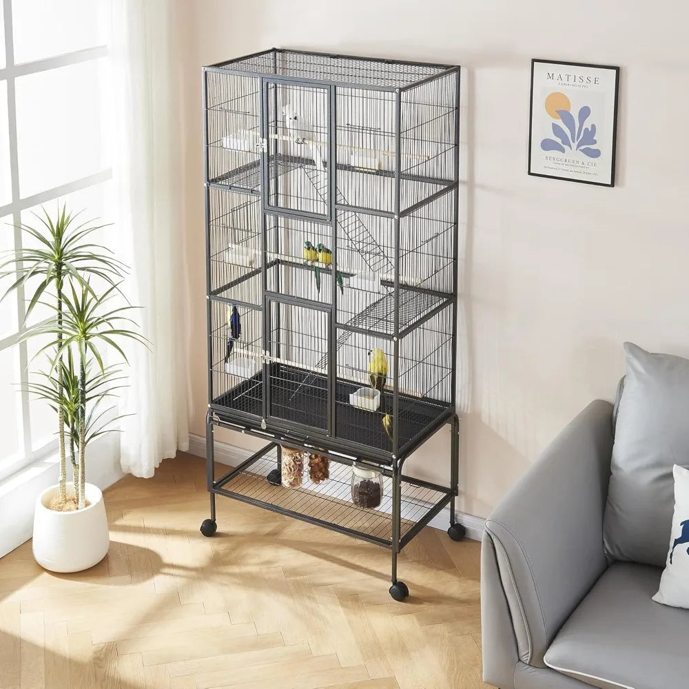 Large Bird Cage – Easy Clean Metal Design