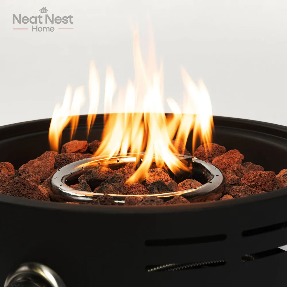 Portable 15 Inch Tabletop Fire Pit for Camping and Patio Use
