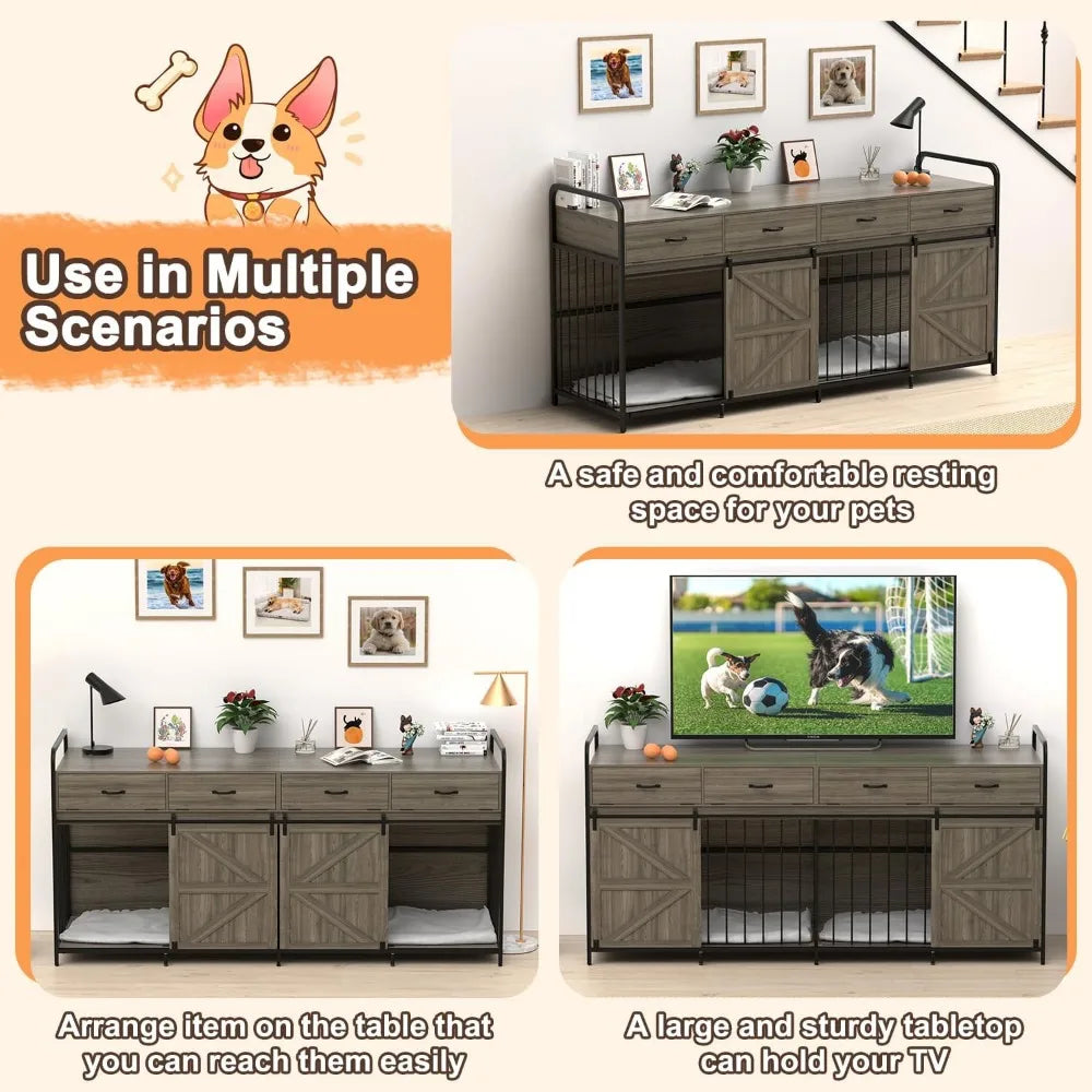 Extra Large Wooden Dog Crate – Ultimate Storage Solution