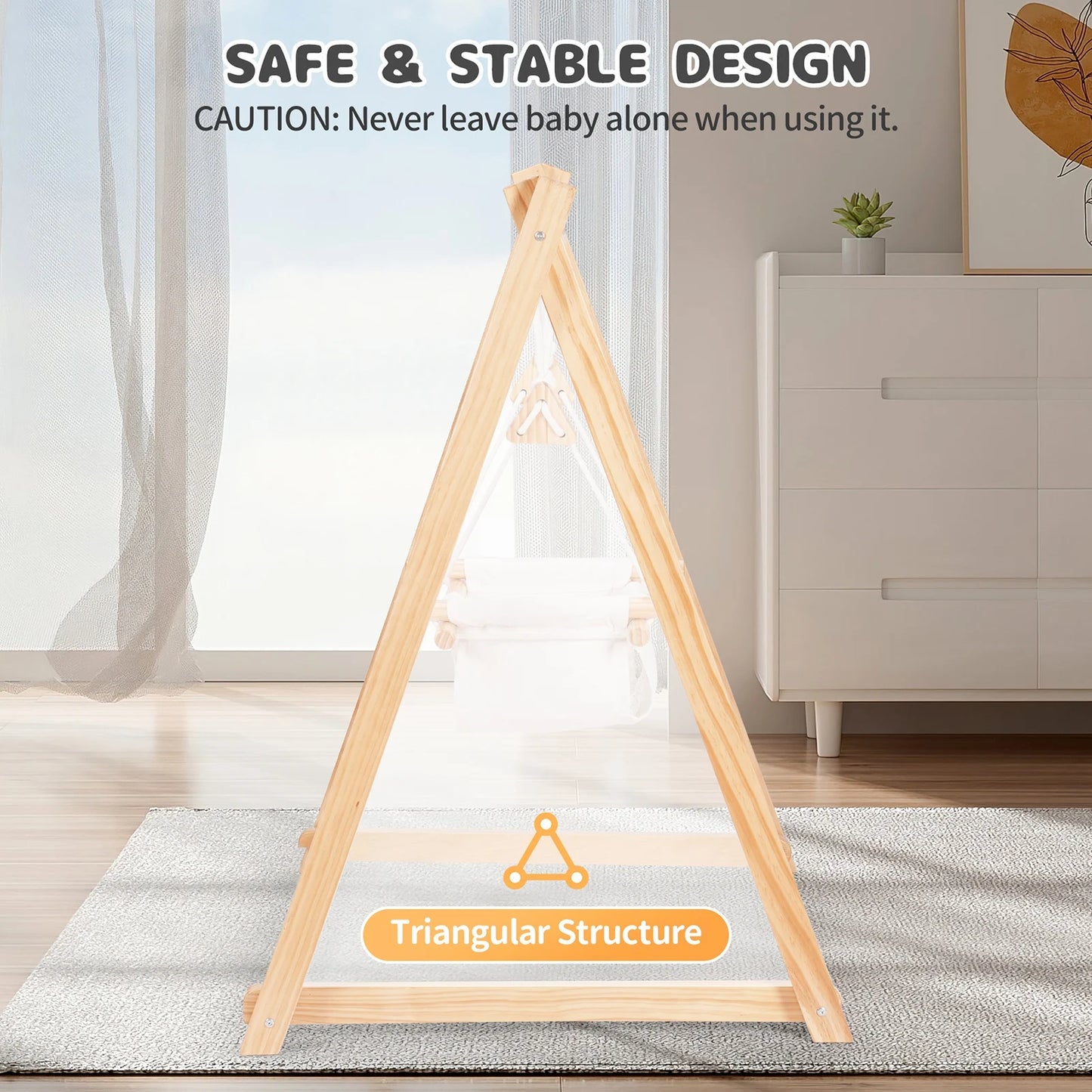 DOACT Foldable Indoor Swing Hammock Chair For Toddlers