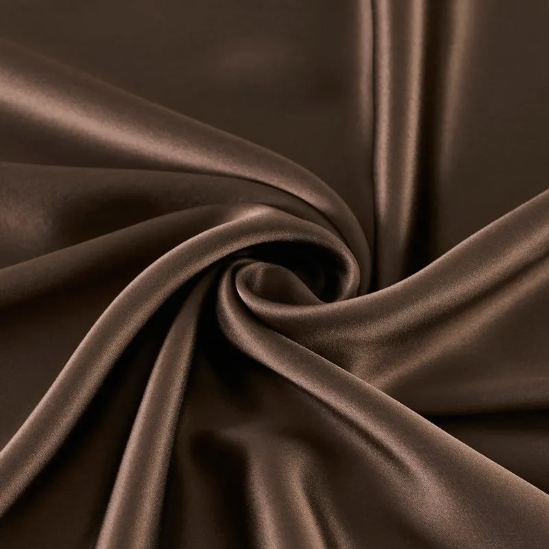 Mulberry Silk Charmeuse Plain Dyed Fabric 100 Percent Silk