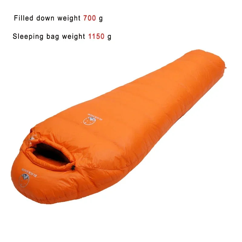 BLACNSNOW Adult Mummy Style Goose Down Sleeping Bag Winter Use