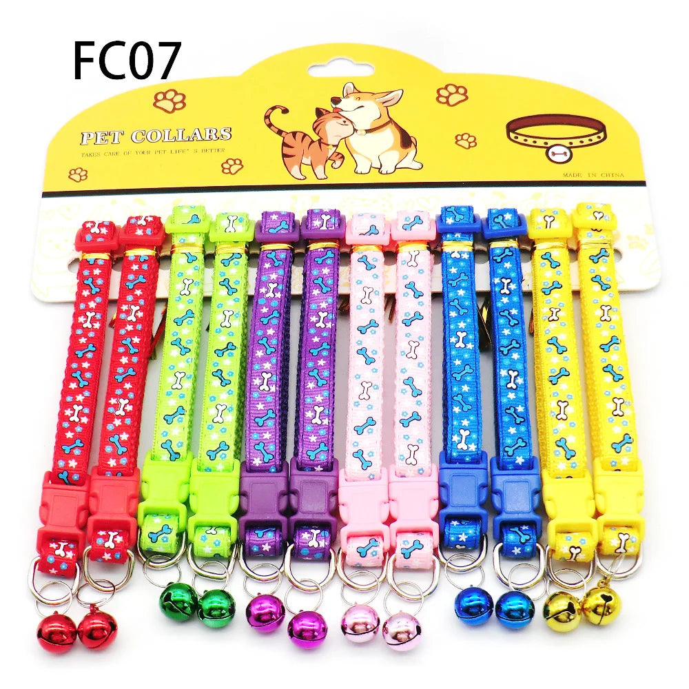 NaHang Nylon Dog Collars With Bell For Cats And Puppies